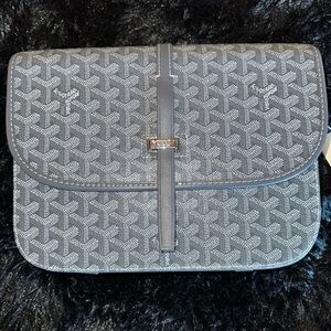 Goyard Black & Gray Signature Canvas Shoulder Bag